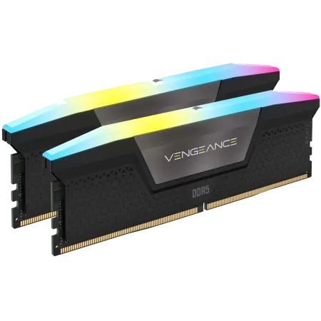 رم دسکتاپ DDR5 دوکاناله 5200 مگاهرتز CL40 کورسیر مدل VENGEANCE RGB ظرفیت 32 گیگابایت