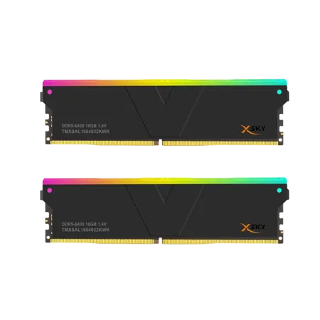 رم دسکتاپ DDR5 دوکاناله 6000 مگاهرتز CL28 وی کالر مدل XSky RGB 2+2 KIT ظرفیت 48 گیگابایت