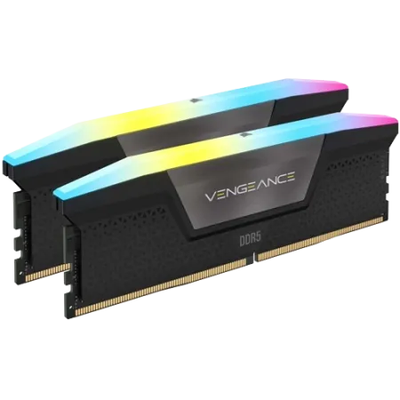 رم دسکتاپ DDR5 دوکاناله 6000 مگاهرتز CL38 کورسیر مدل VENGEANCE RGB ظرفیت 64 گیگابایت