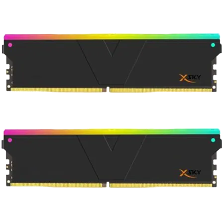 رم دسکتاپ DDR5 دوکاناله 6400 مگاهرتز CL32 وی کالر مدل Manta XSky RGB ظرفیت 32 گیگابایت