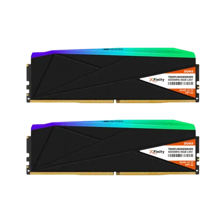 رم دسکتاپ DDR5 دوکاناله 6800 مگاهرتز CL34 وی کالر مدل Manta XFinity RGB ظرفیت 32 گیگابایت